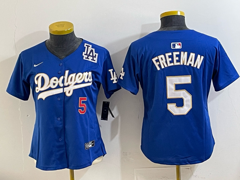 Women Los Angeles Dodgers #5 Freeman blue Nike NFL 2025 jersey 015